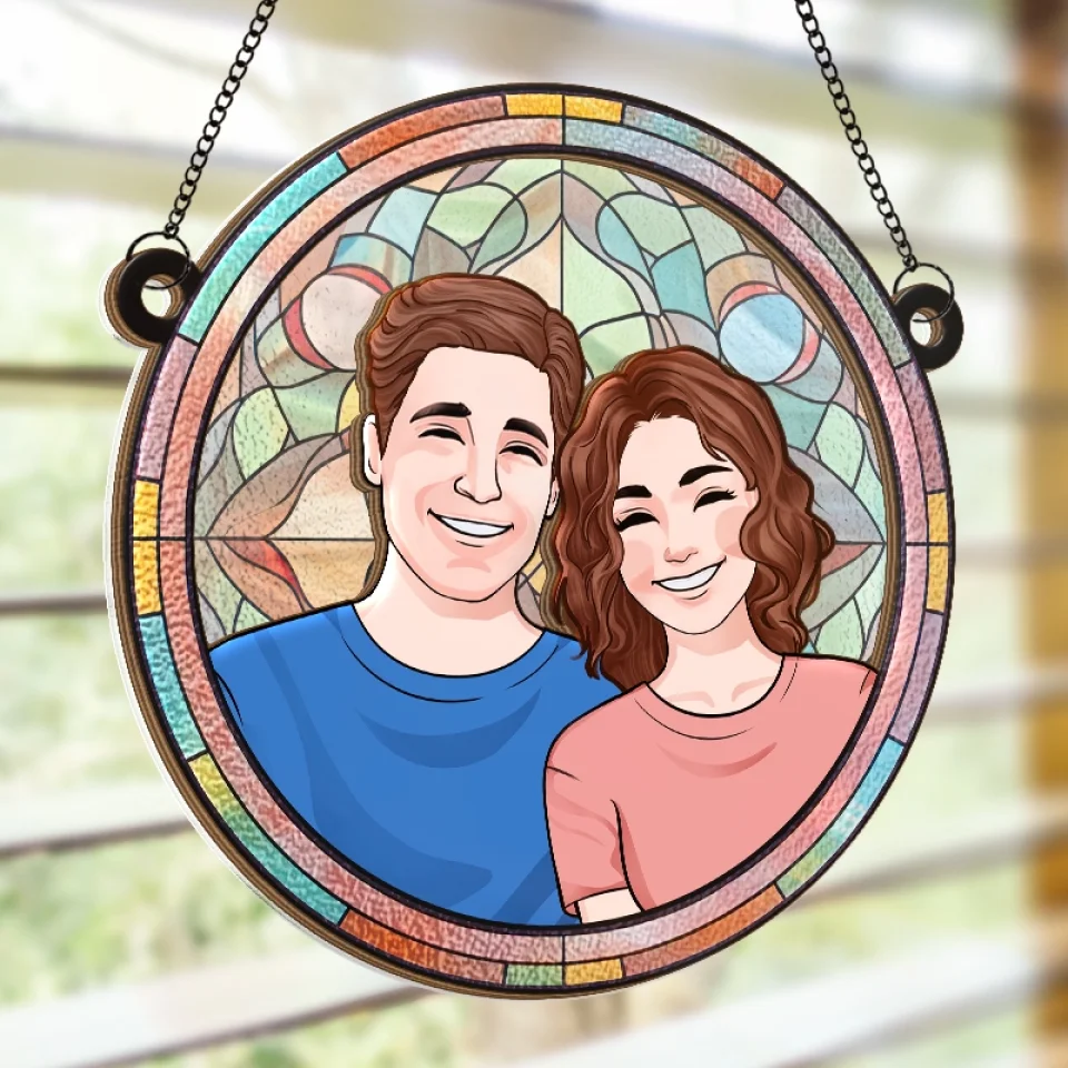 I Only Have Ice For You - Couple Personalized Window Hanging Suncatcher Ornament - Christmas Gift For Husband Wife, Anniversary - Image 4