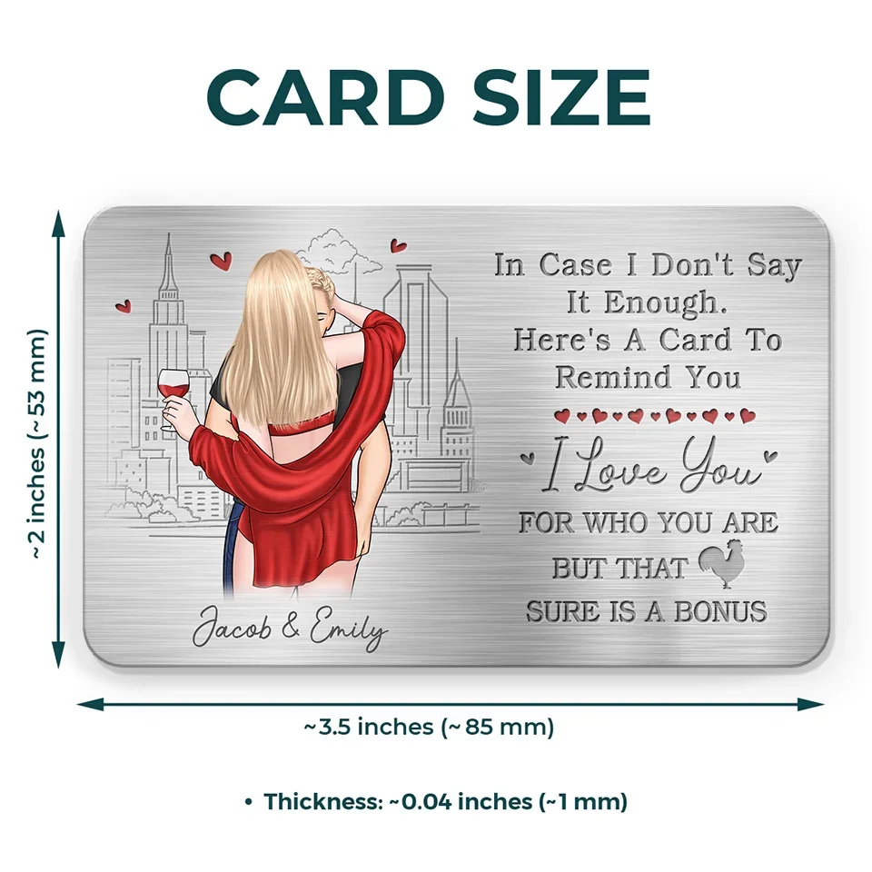 I Promise To Alway Be By Your Side - Couple Personalized Custom Aluminum Wallet Card - Gift For Husband Wife, Anniversary - Image 4