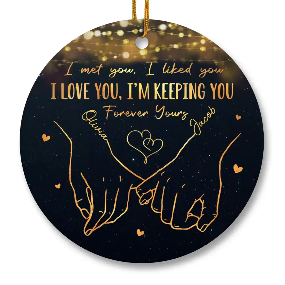 I Want To Be With You Until My Last Page - Couple Personalized Custom Ornament - Ceramic Round Shaped - Christmas Gift For Husband Wife, Anniversary - Image 2