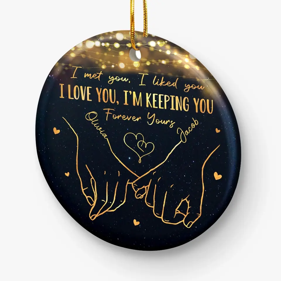 I Want To Be With You Until My Last Page - Couple Personalized Custom Ornament - Ceramic Round Shaped - Christmas Gift For Husband Wife, Anniversary - Image 5