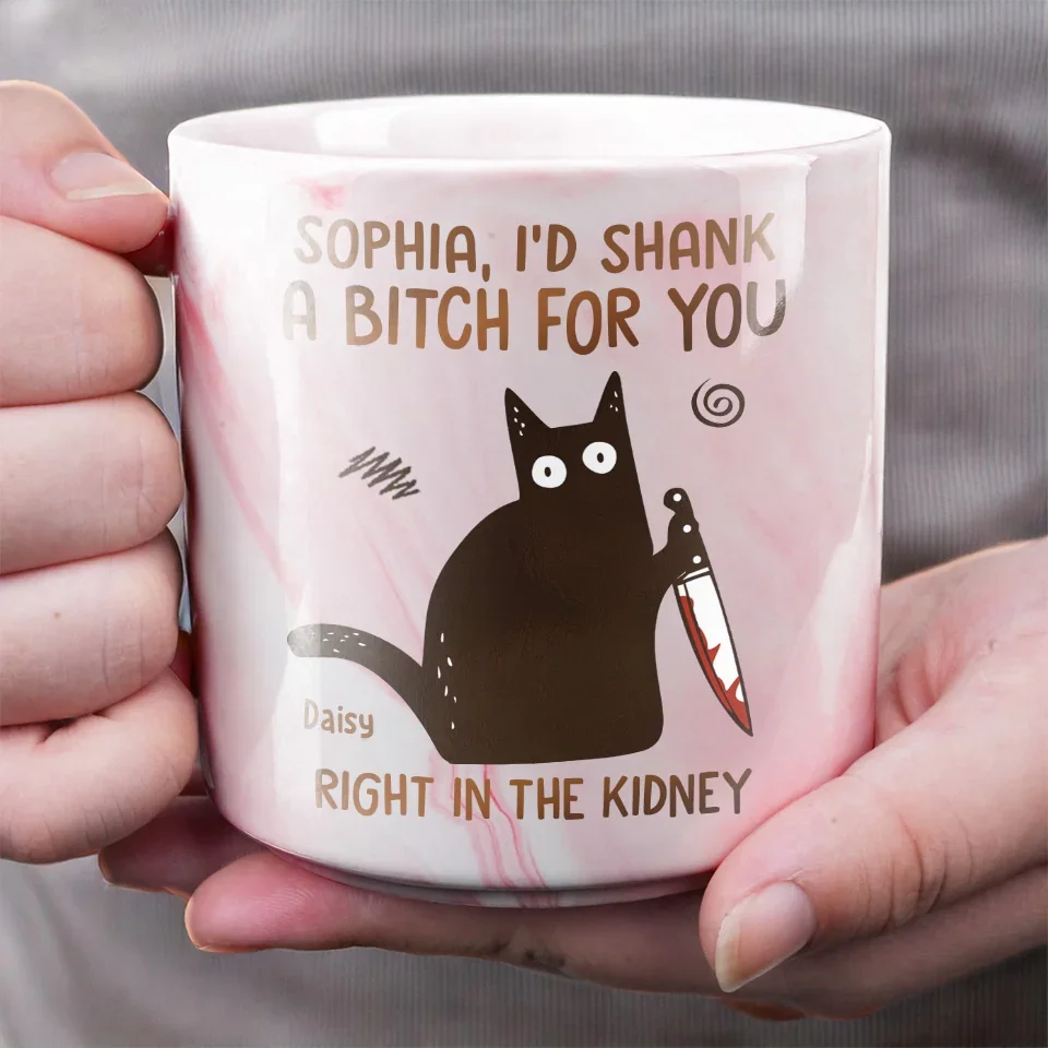 I Will Always Meow You - Funny Personalized Custom Marble Mug - Christmas Gift For Best Friends, Sisters, Family Members, Coworkers - Image 4