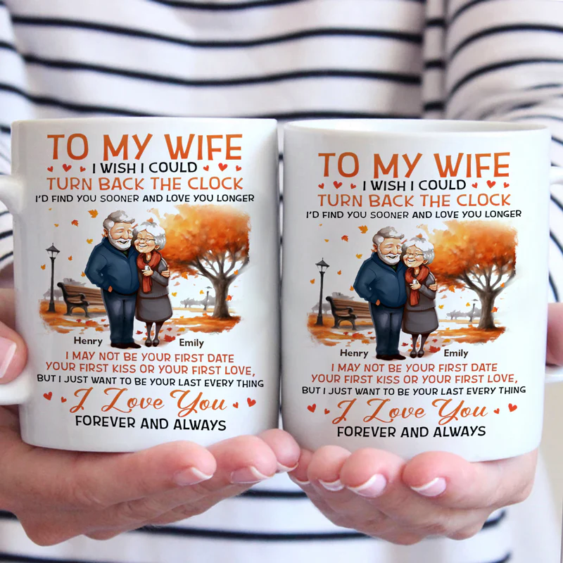 I Wish I Could Turn Back The Clock - Couple Personalized Custom Mug - Autumn Fall Gift For Husband Wife, Anniversary - Image 2