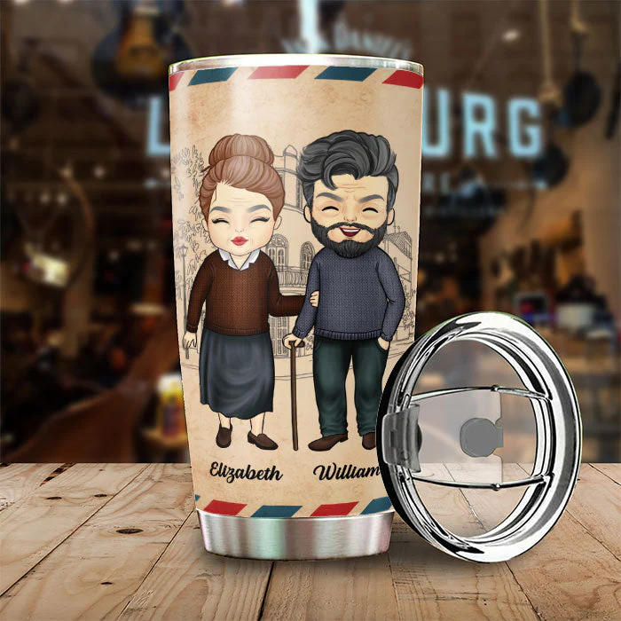 I Wish I Could Turn Back Time - Gift For Couples, Personalized Tumbler - Image 3