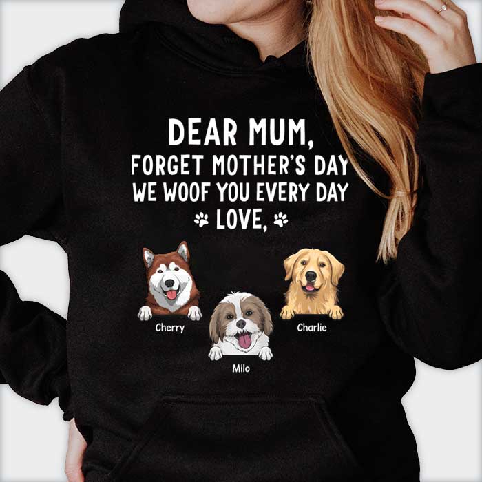 I Woof You Every Day Love Mom - Gift For Mother's Day, Personalized Unisex T-Shirt, Hoodie - Image 2