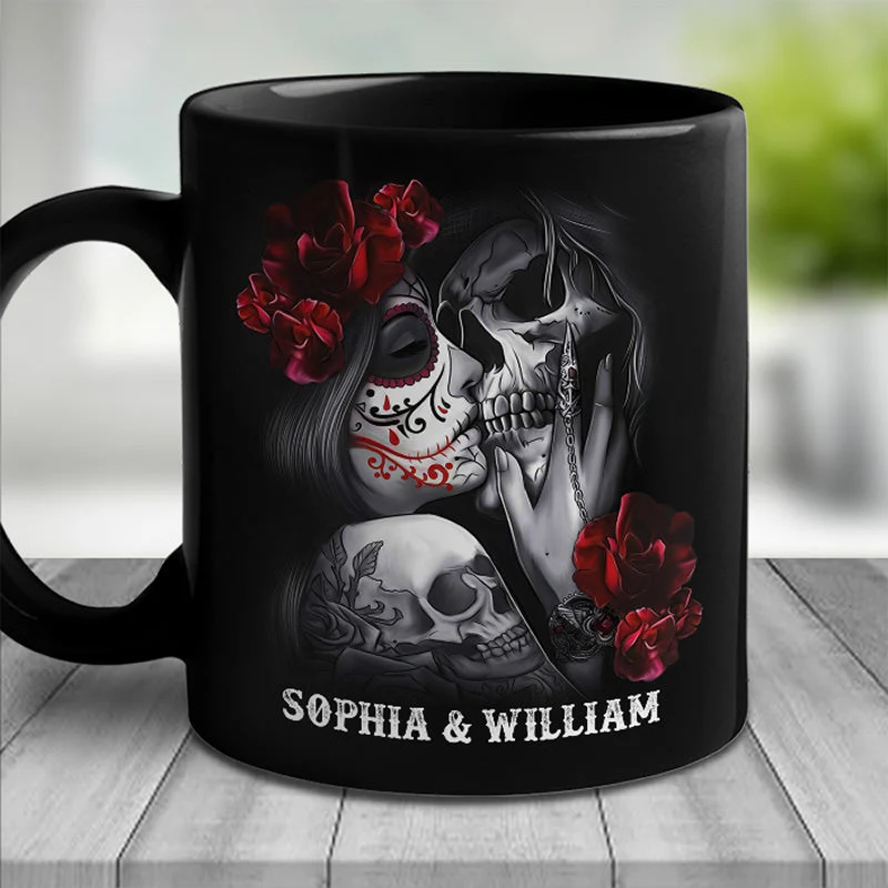 I Would Choose You Over A Hundred Lives - Couple Personalized Custom Black Mug - Gift For Husband Wife, Anniversary - Image 2