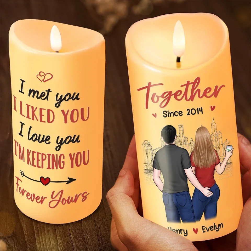 I’d Choose You, In A Hundred Lifetimes - Couple Personalized Custom LED Candle - Christmas Gift For Husband Wife, Anniversary - Image 3