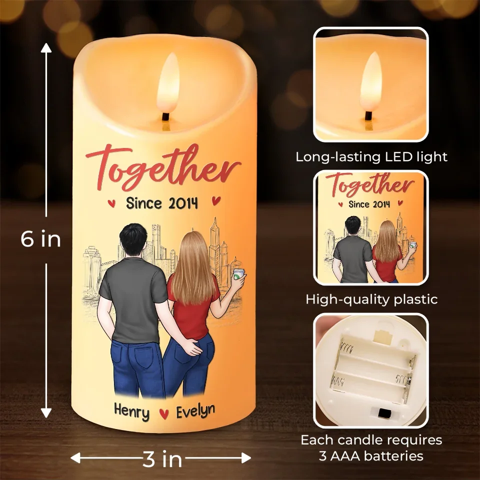 I’d Choose You, In A Hundred Lifetimes - Couple Personalized Custom LED Candle - Christmas Gift For Husband Wife, Anniversary - Image 4