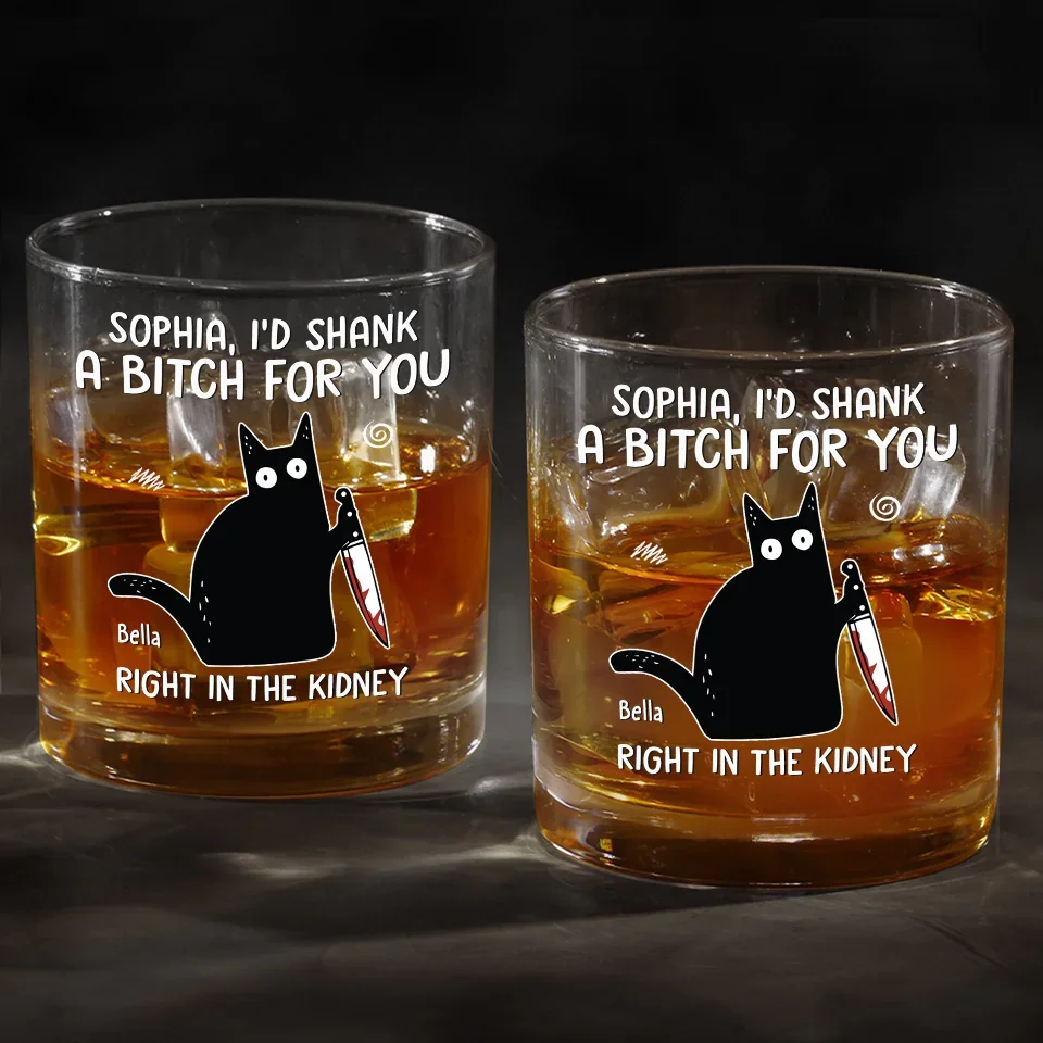 I'd Go To The Ends Of The Earth For You - Funny Personalized Custom Whiskey Glass - Christmas Gift For Best Friends, Sisters, Family Members, Coworkers - Image 4