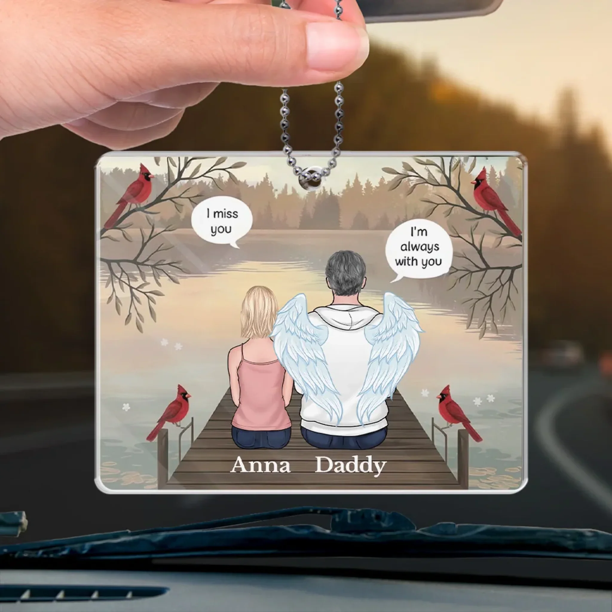 I’ll Be The Star That Lights Your Path - Memorial Personalized Custom Car Ornament - Acrylic Custom Shaped - Sympathy Gift For Family Members - Image 4