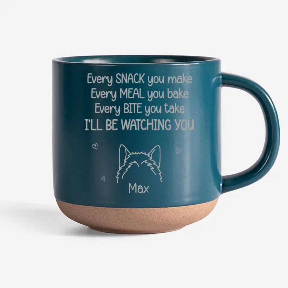 I'll Be Watching You - Dog Personalized Custom Pottery Mug - Gift For Pet Owners, Pet Lovers - Image 2