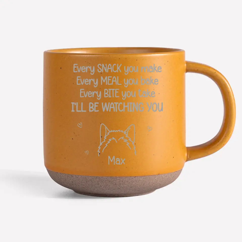 I'll Be Watching You - Dog Personalized Custom Pottery Mug - Gift For Pet Owners, Pet Lovers - Image 9