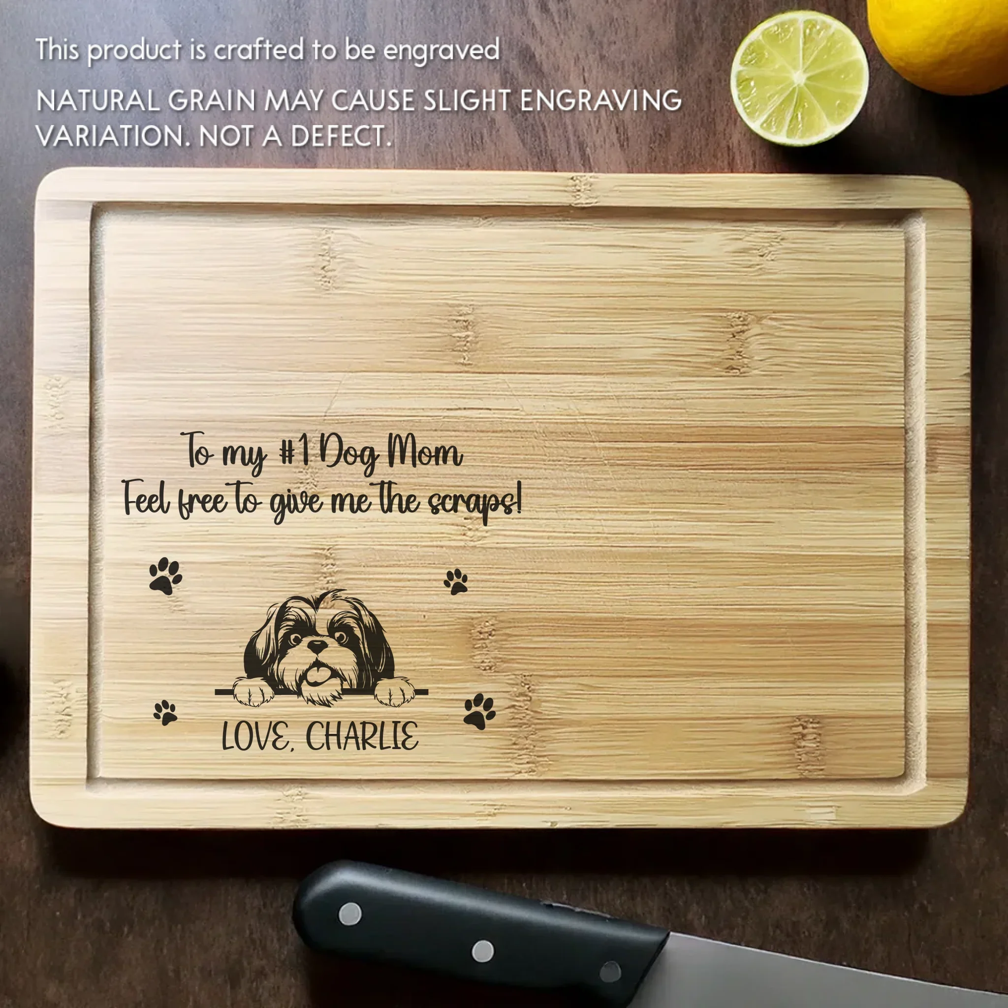 I’m Always Ready For The Scraps - Dog Personalized Custom Engraved Wooden Cutting Board - Gift For Pet Owners, Pet Lovers - Image 2