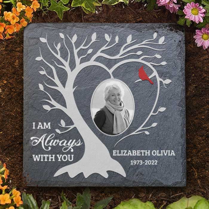I'm Always With You - Personalized Memorial Stone, Human Grave Marker - Upload Image, Memorial Gift, Sympathy Gift - Image 3