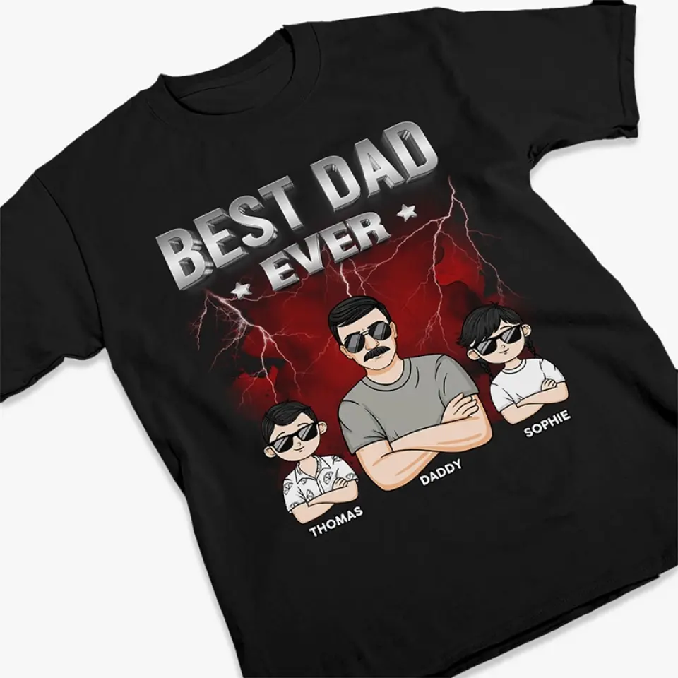 I’m Blessed To Have Both A Father & A Friend In You - Family Personalized Custom Unisex T-shirt, Hoodie, Sweatshirt - Father's Day, Gift For Dad, Grandpa - Image 3
