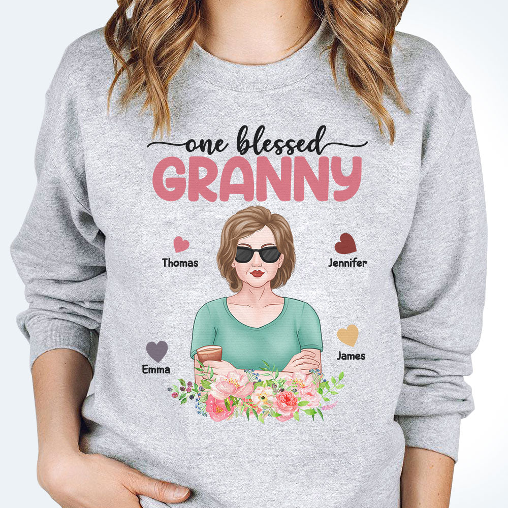 I'm That One Blessed Grandma - Personalized Unisex T-shirt, Hoodie, Sweatshirt - Gift For Grandma, Grandparents - Image 3