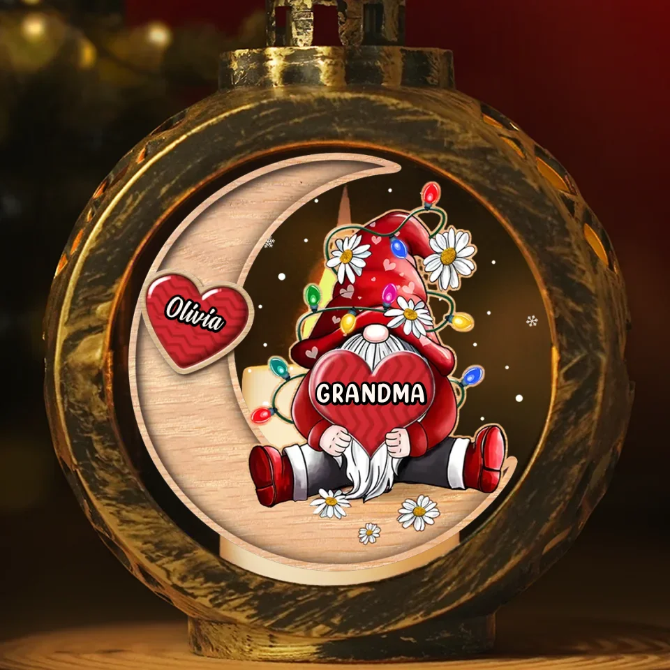 In My Heart, My Grandkids Hold A Special Spot That Never Fades - Family Personalized Custom Candlelight Lantern Ornament - Christmas Gift For Mom, Grandma - Image 2
