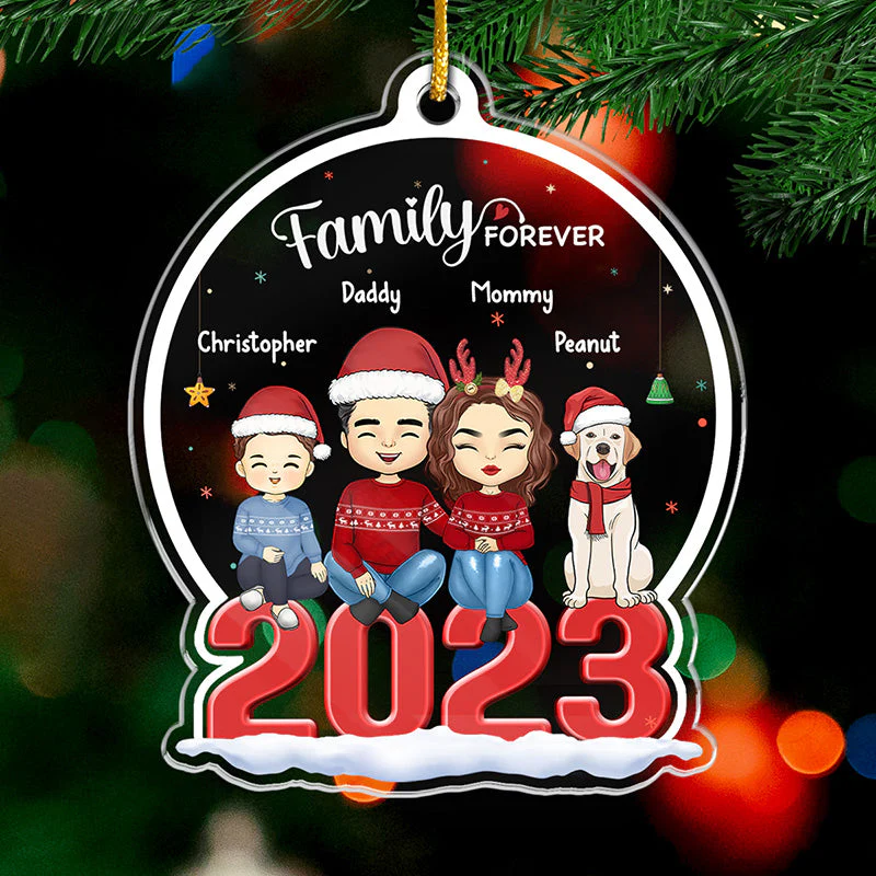 It's The Most Beautiful Time Of The Year - Family Personalized Custom Ornament - Acrylic Custom Shaped - Christmas Gift For Family Members - Image 2