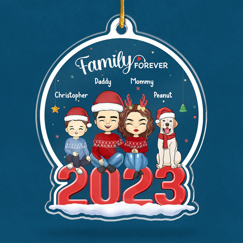 It's The Most Beautiful Time Of The Year - Family Personalized Custom Ornament - Acrylic Custom Shaped - Christmas Gift For Family Members - Image 3