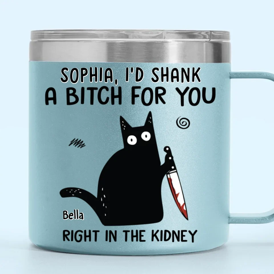 I've Got Your Back, No Matter What - Funny Personalized Custom 14oz Stainless Steel Tumbler With Handle - Christmas Gift For Best Friends, Sisters, Family Members, Coworkers - Image 3