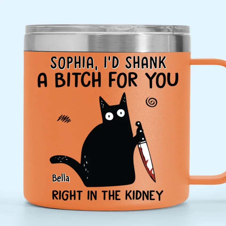 I've Got Your Back, No Matter What - Funny Personalized Custom 14oz Stainless Steel Tumbler With Handle - Christmas Gift For Best Friends, Sisters, Family Members, Coworkers - Image 4