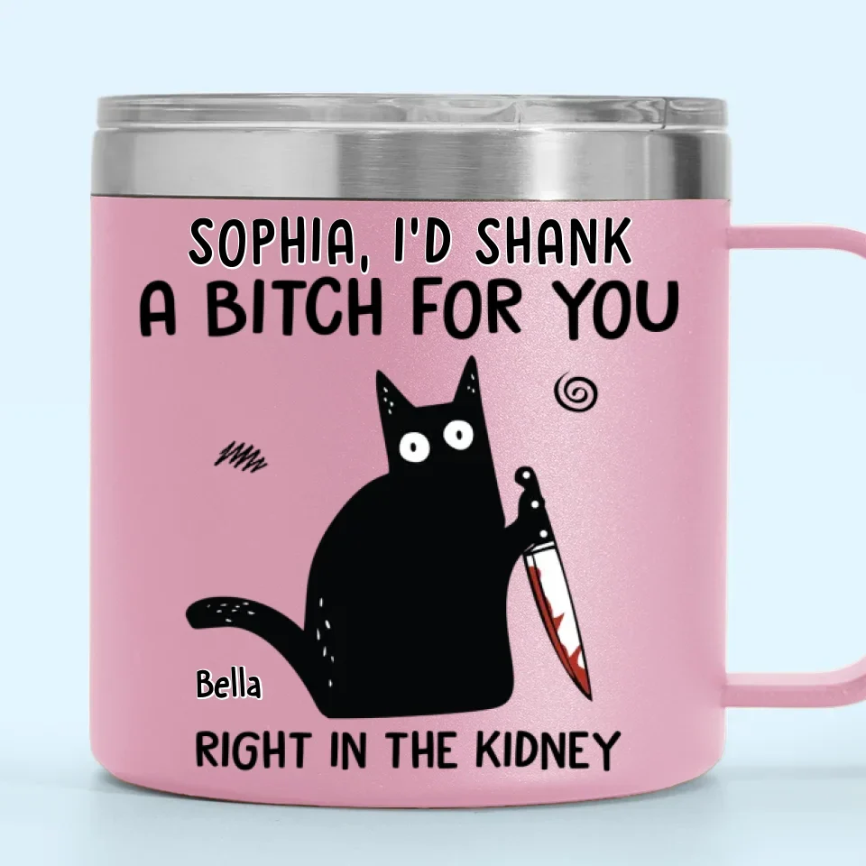 I've Got Your Back, No Matter What - Funny Personalized Custom 14oz Stainless Steel Tumbler With Handle - Christmas Gift For Best Friends, Sisters, Family Members, Coworkers - Image 5