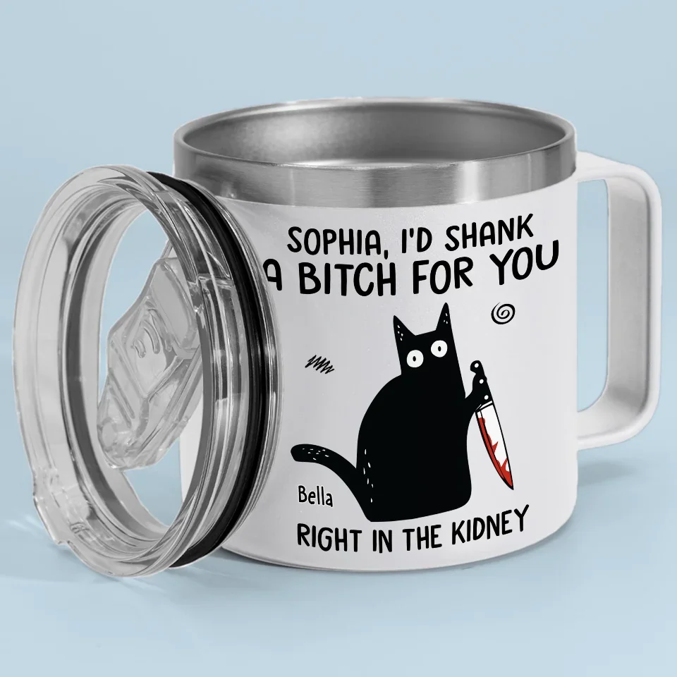I've Got Your Back, No Matter What - Funny Personalized Custom 14oz Stainless Steel Tumbler With Handle - Christmas Gift For Best Friends, Sisters, Family Members, Coworkers - Image 6