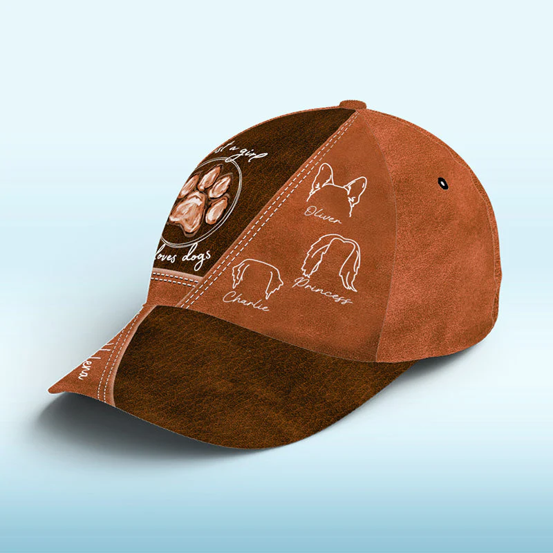 Just A Girl Who Loves Pets - Dog & Cat Personalized Custom Hat, All Over Print Classic Cap - Gift For Pet Owners, Pet Lovers - Image 2