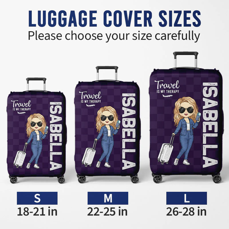 Just A Girl Who Loves Traveling - Travel Personalized Custom Luggage Cover - Holiday Vacation Gift, Gift For Adventure Travel Lovers - Image 5