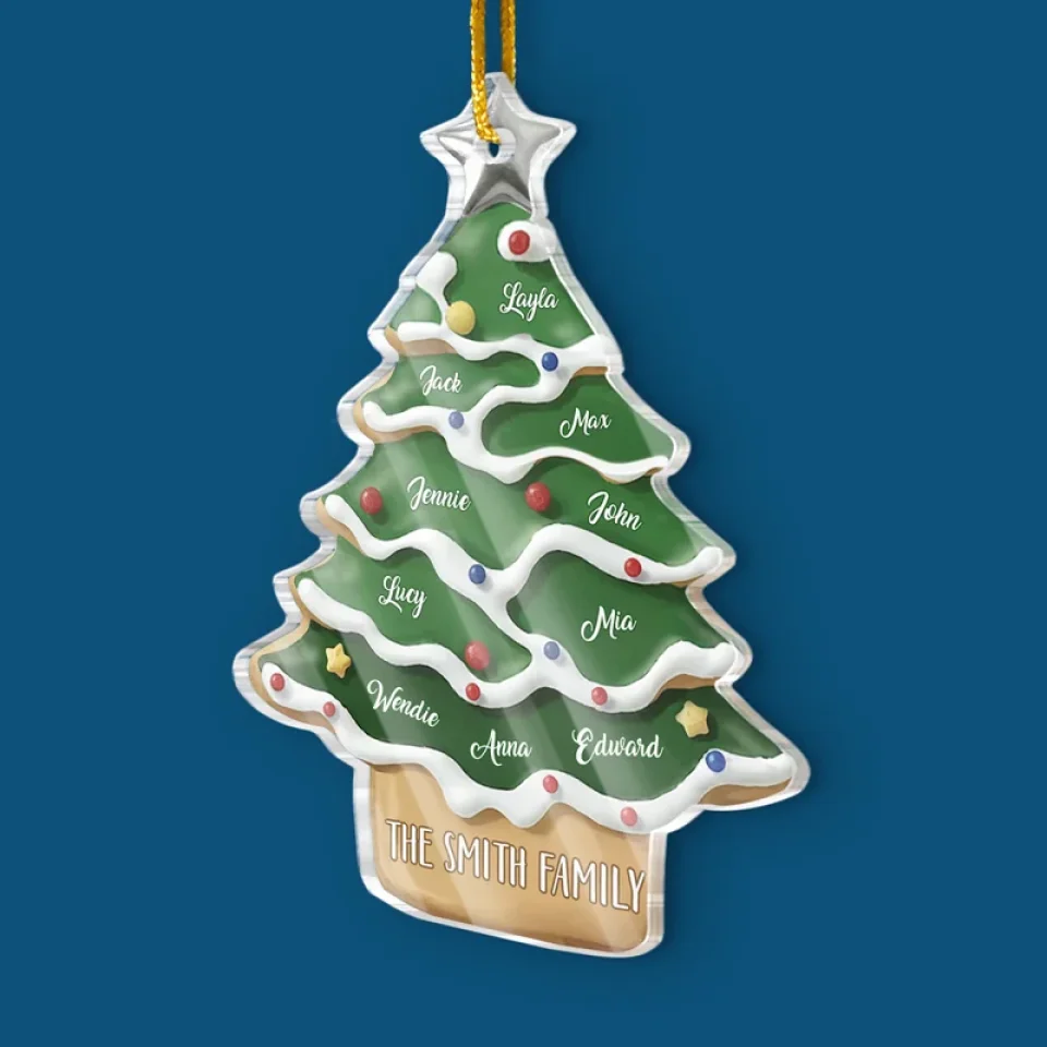 Just Like A Christmas Tree, Family Shines Brightest When We’re Together - Family Personalized Custom Ornament - Acrylic Custom Shaped - Christmas Gift For Family Members - Image 3