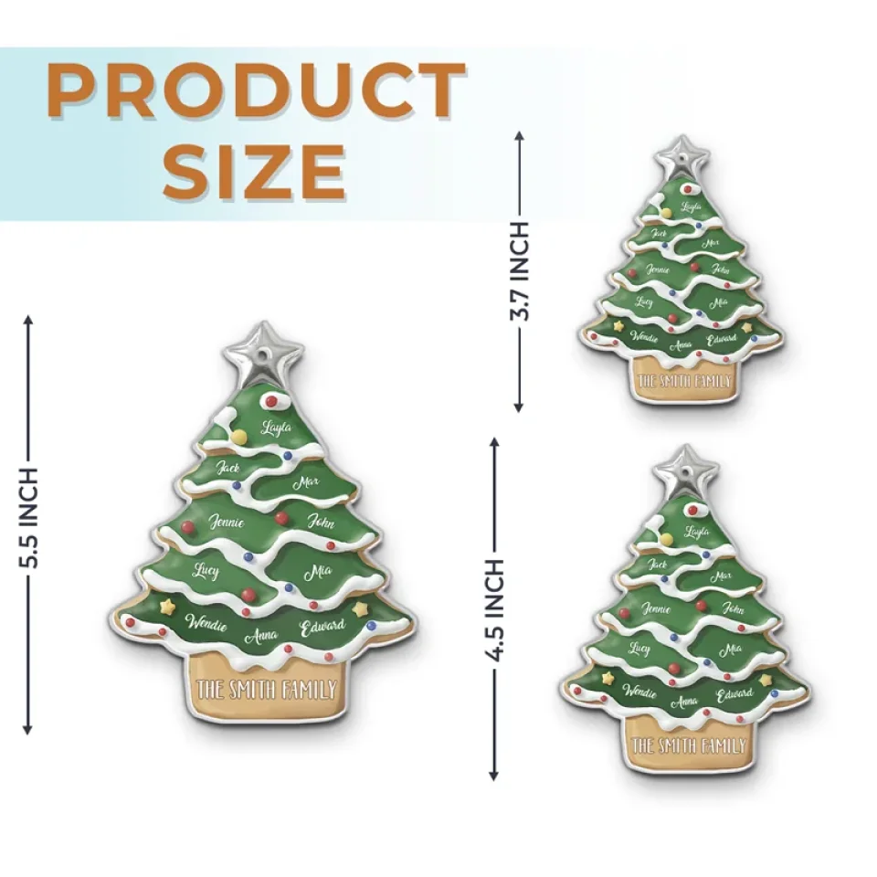 Just Like A Christmas Tree, Family Shines Brightest When We’re Together - Family Personalized Custom Ornament - Acrylic Custom Shaped - Christmas Gift For Family Members - Image 6
