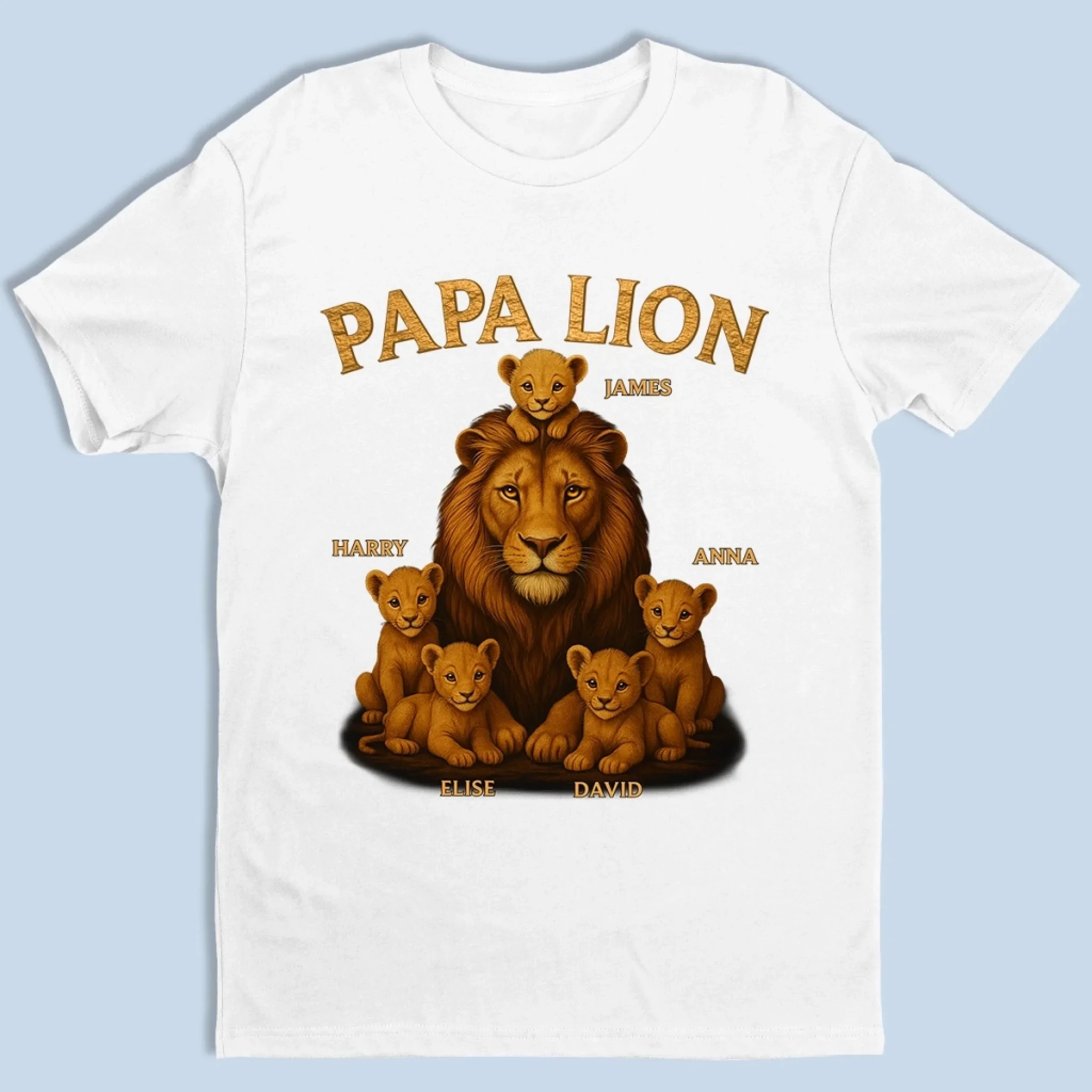 King Of The Pride - Family Personalized Custom Unisex T-shirt, Premium T-shirt, Hoodie - Father's Day, Gift For Dad, Grandpa