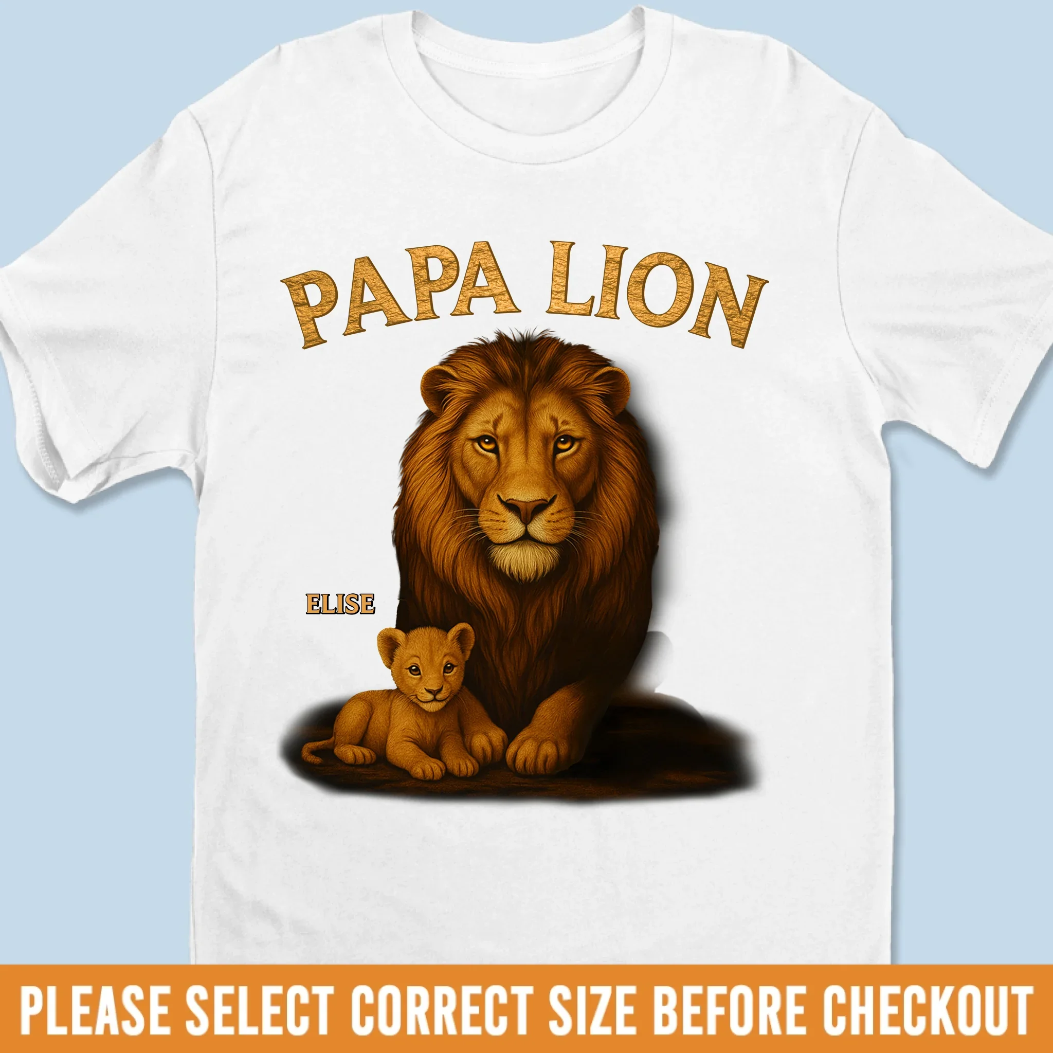 King Of The Pride - Family Personalized Custom Unisex T-shirt, Premium T-shirt, Hoodie - Father's Day, Gift For Dad, Grandpa - Image 6