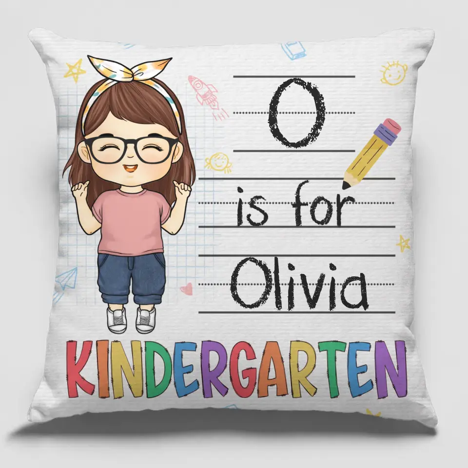 Learning Is An Adventure - Personalized Custom Kid Pillow - Gift For Kid, Back To School Gift - Image 2