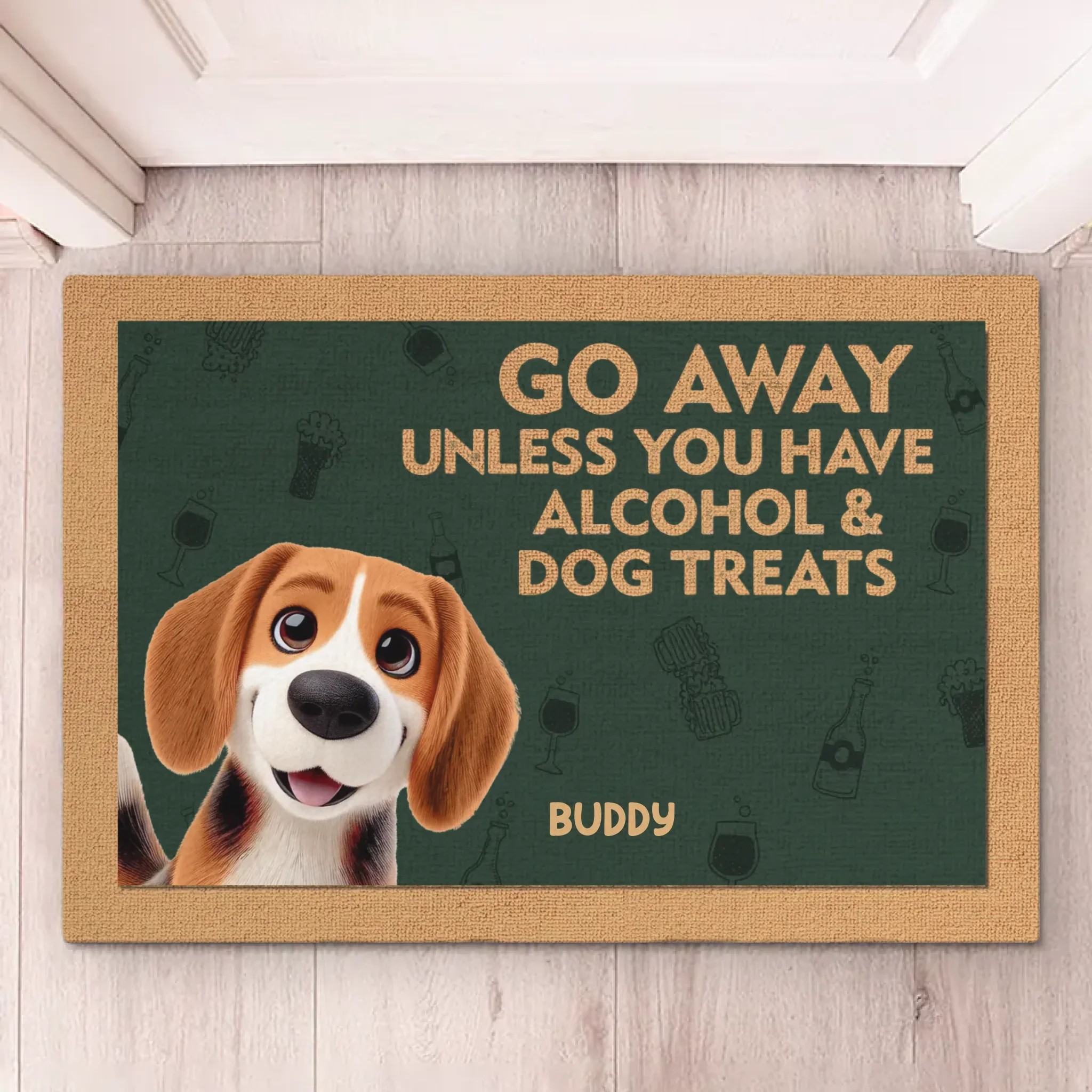 Leave Now Unless You Bring Pet Treats - Dog & Cat Personalized Custom Home Decor Decorative Mat - House Warming Gift For Pet Owners, Pet Lovers - Image 5