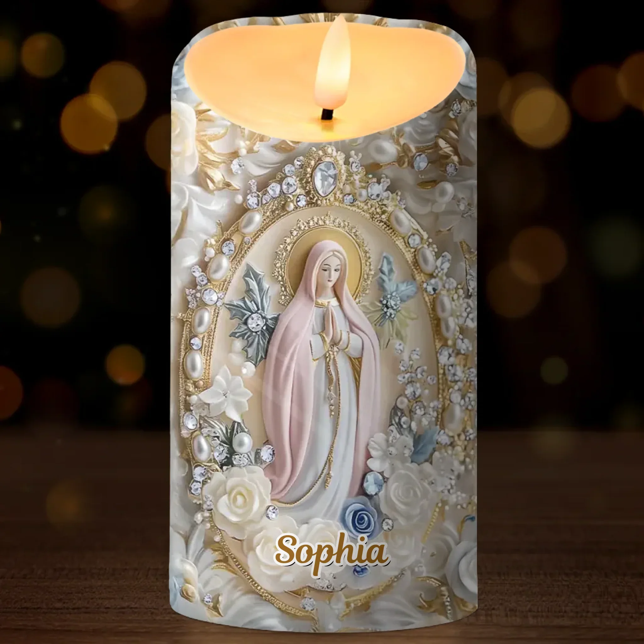 Let Your Light Shine - Family Personalized Custom 3D Inflated Effect Printed LED Candle - Gift For Yourself, Best Friends, Siblings, Family Members - Image 2