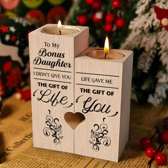 Life Gave Me The Gift Of You - Family Candle Holder - Gift For Daughter - Image 2