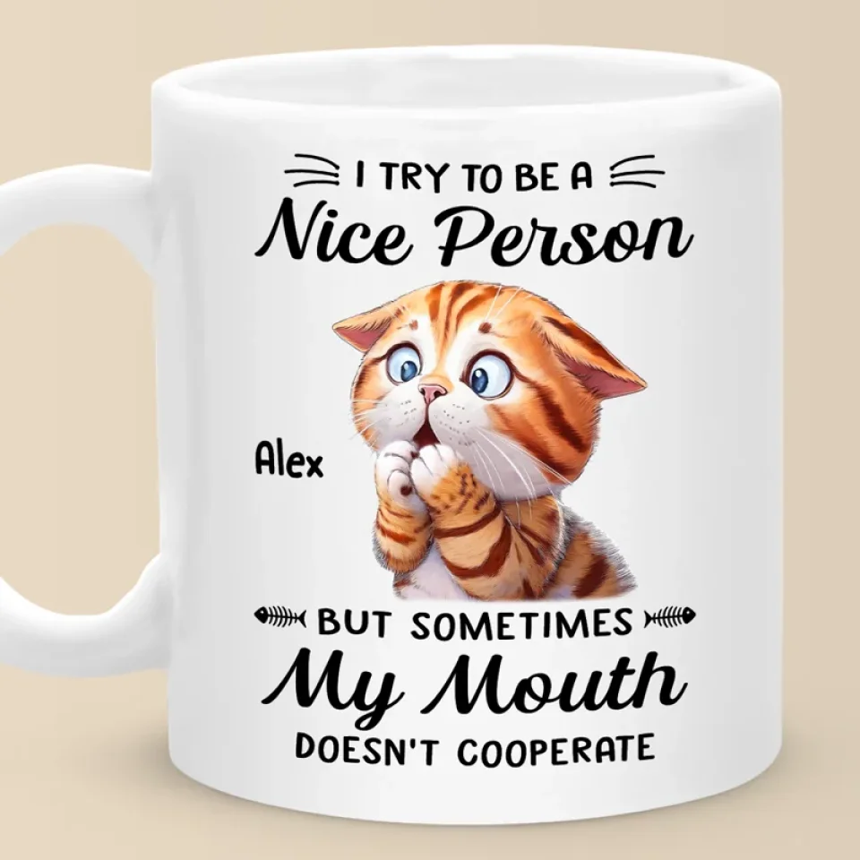 Life Tip, When In Doubt, Blame The Cat - Friend Personalized Custom Mug - Christmas Gift, Birthday Gift For Best Friends, Family Members, Coworkers, Yourself - Image 3