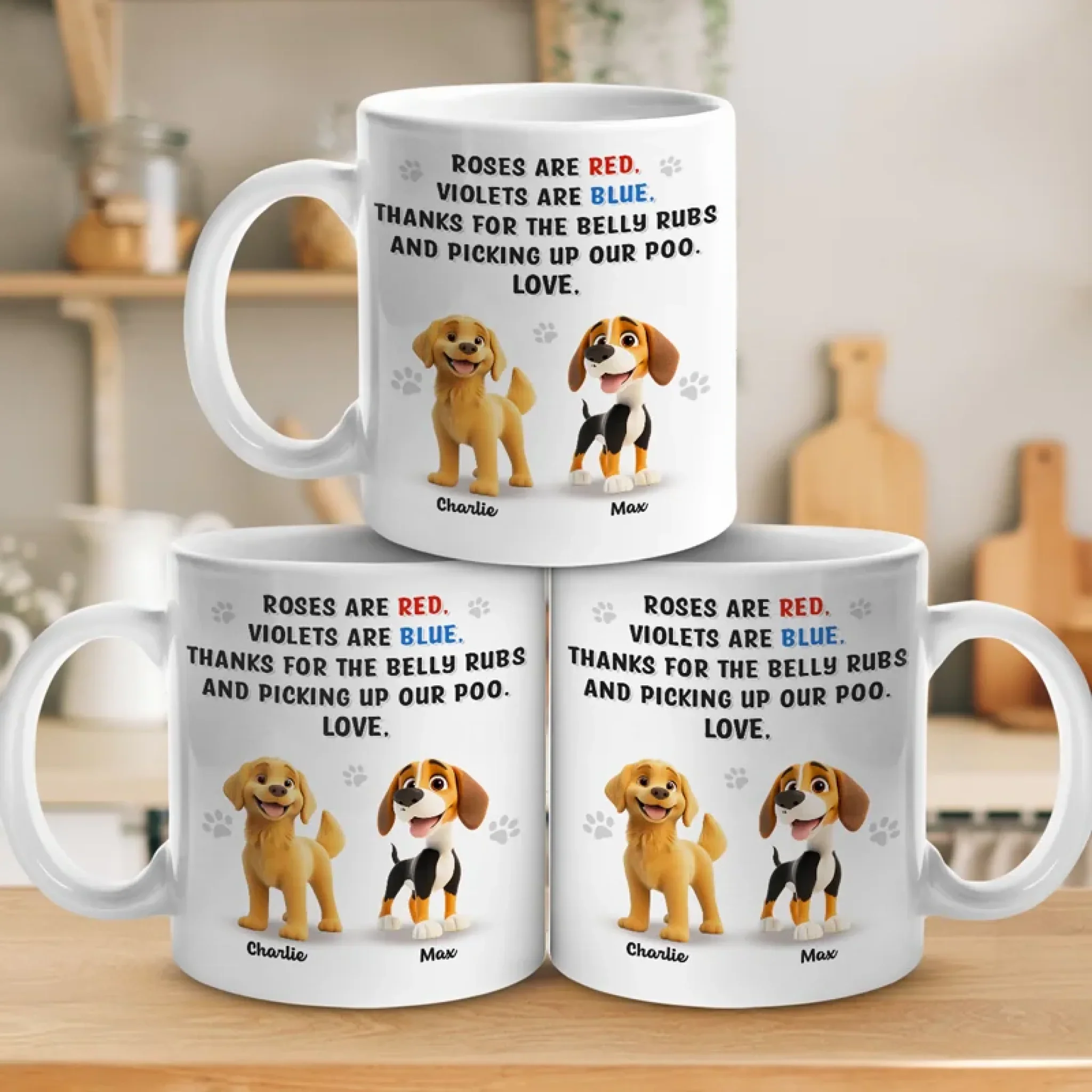 Life’s Better With Muddy Paws - Dog Personalized Custom Mug - Gift For Pet Owners, Pet Lovers - Image 4
