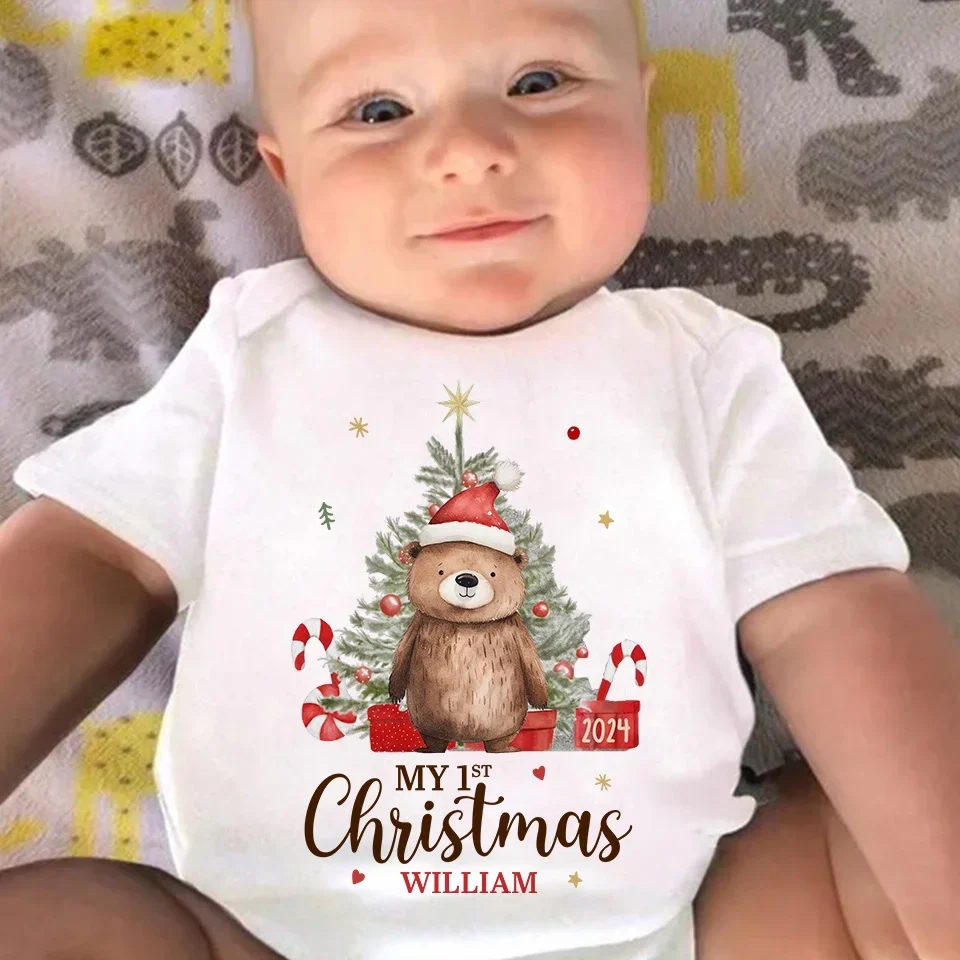 Like A Baby Bear, Full Of Cuddles And Curiosity - Family Personalized Custom Baby Onesie - Christmas Gift For Baby Kids, Newborn Baby - Image 4