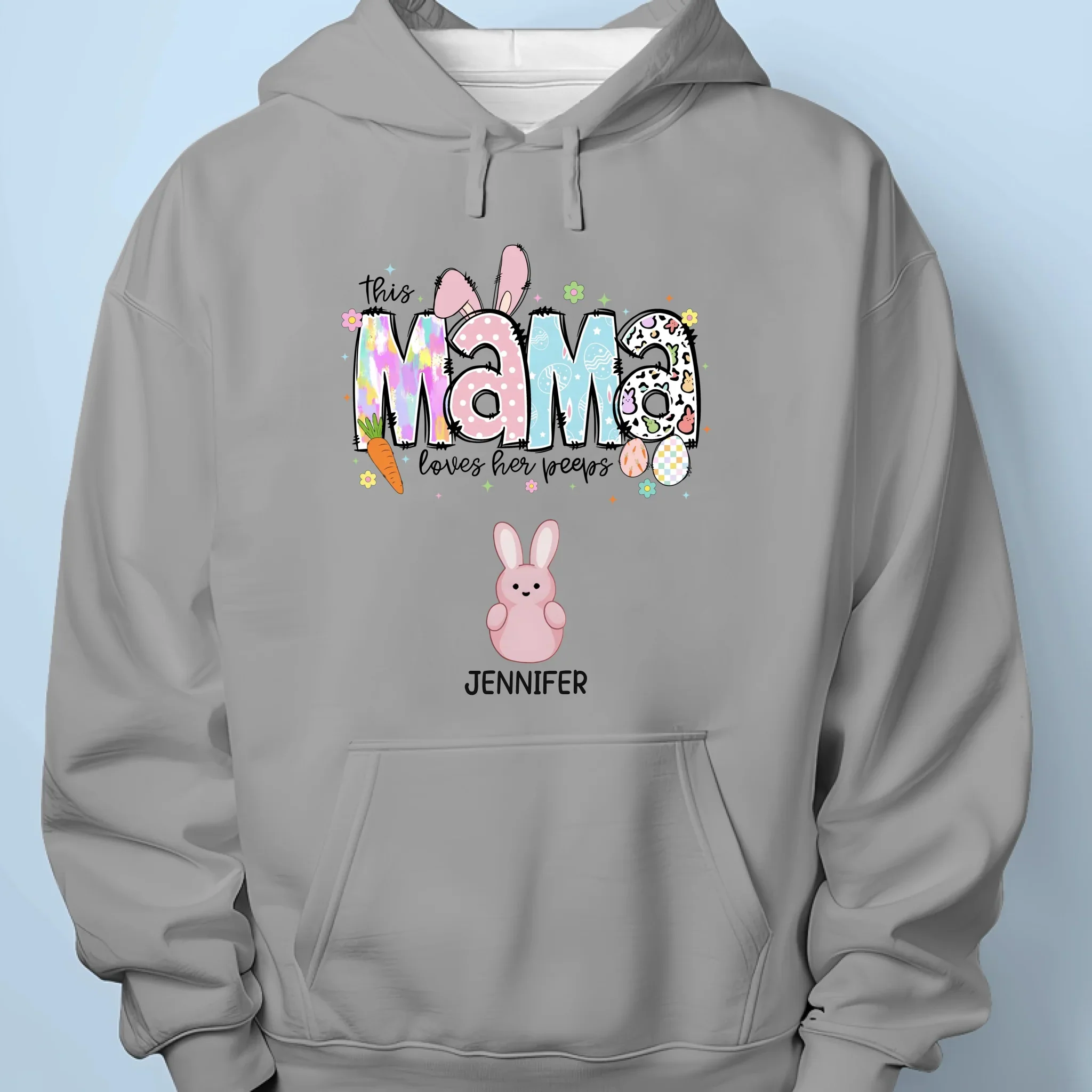 Little Bunnies, Big Love - Family Personalized Custom Unisex T-shirt, Premium T-shirt, Hoodie - Easter Gift For Mom, Grandma - Image 7