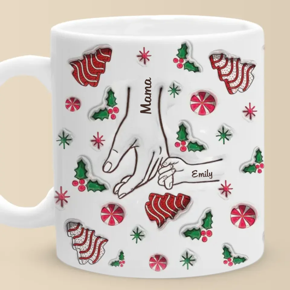 Little Things Create Big Memories With Family - Family Personalized Custom 3D Inflated Effect Printed Mug - Christmas Gift For Gift For Mom, Grandma - Image 2