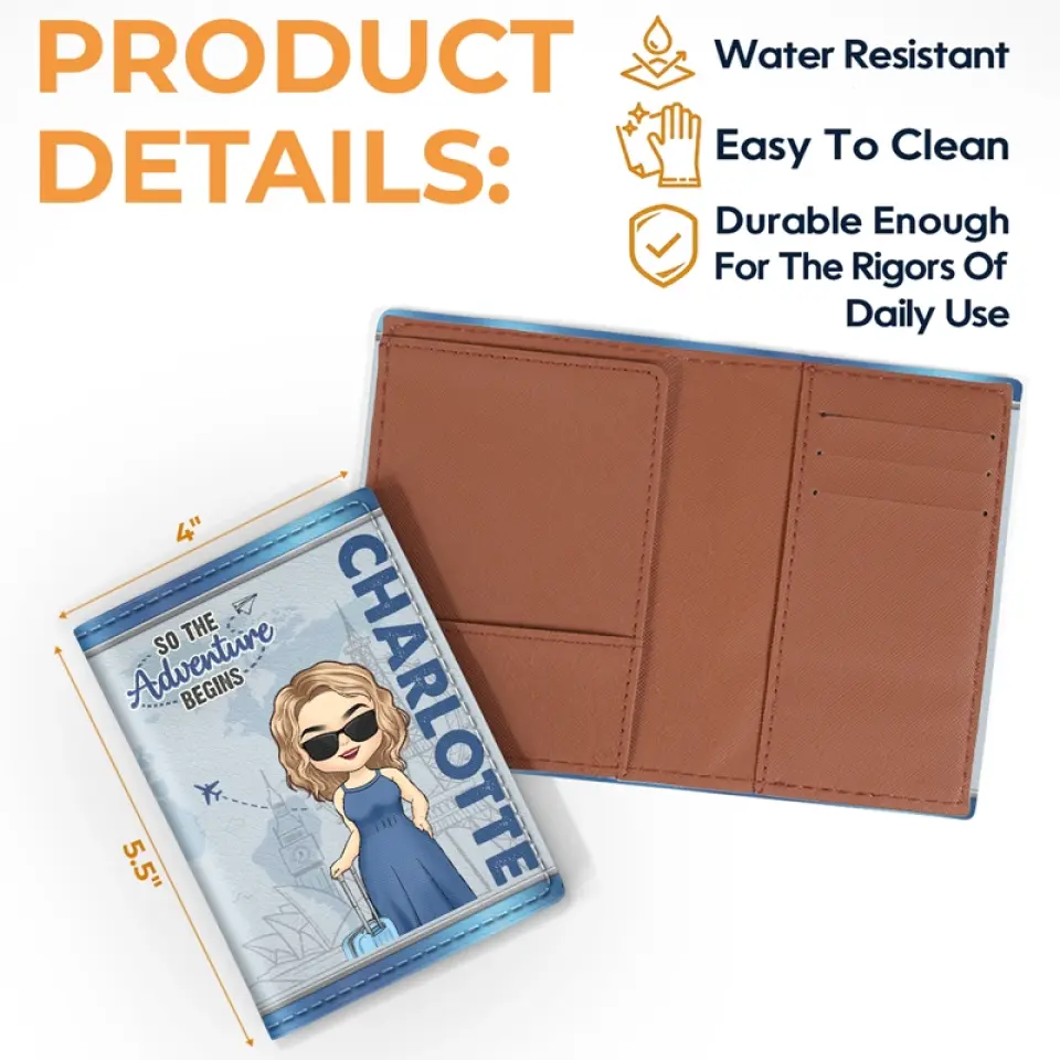 Live Life With No Excuses, Travel With No Regret - Travel Personalized Custom Passport Cover, Passport Holder - Holiday Vacation Gift, Gift For Adventure Travel Lovers - Image 4