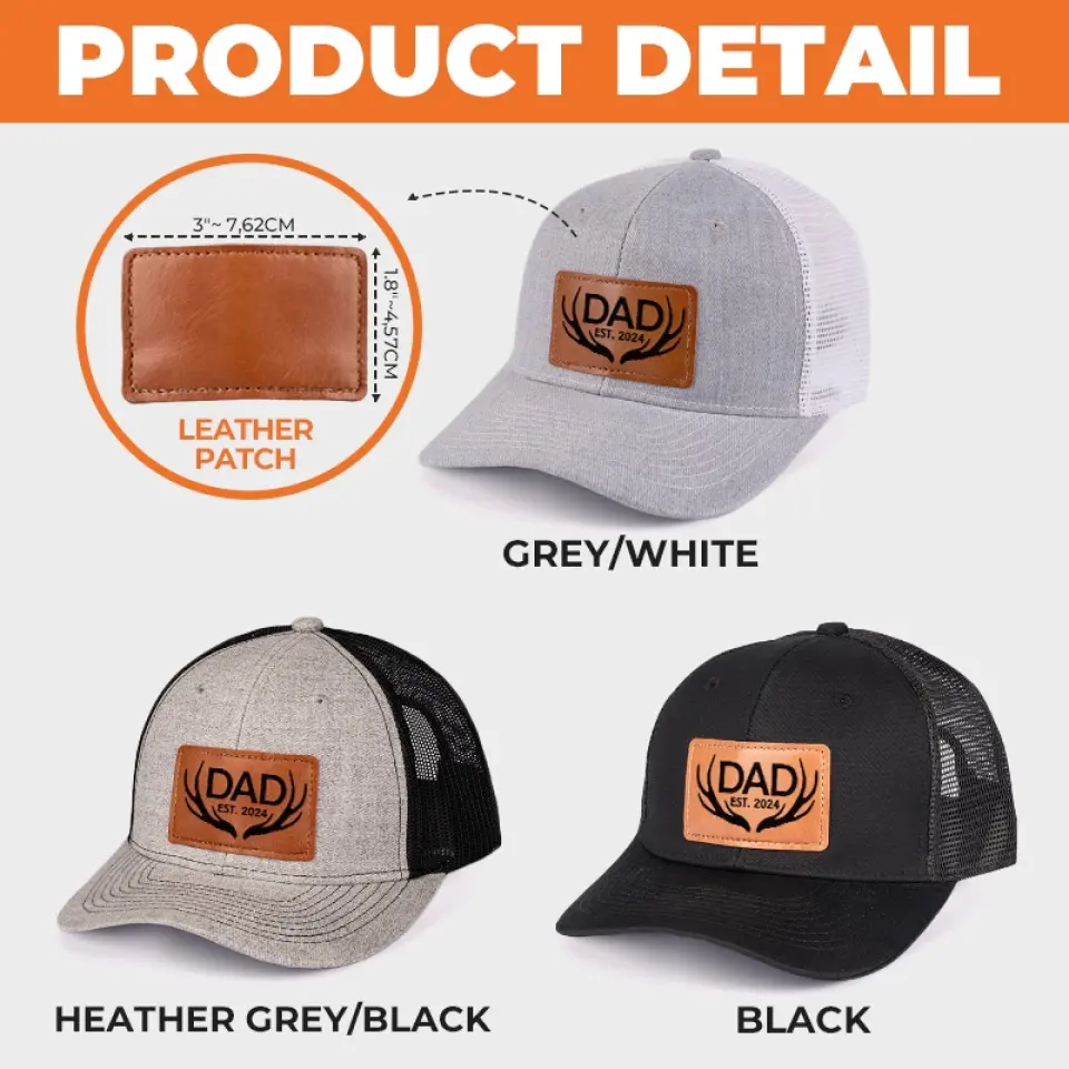 Love Begins And Ends With A Dad - Family Leather Patch Hat - Gift For Dad - Image 10