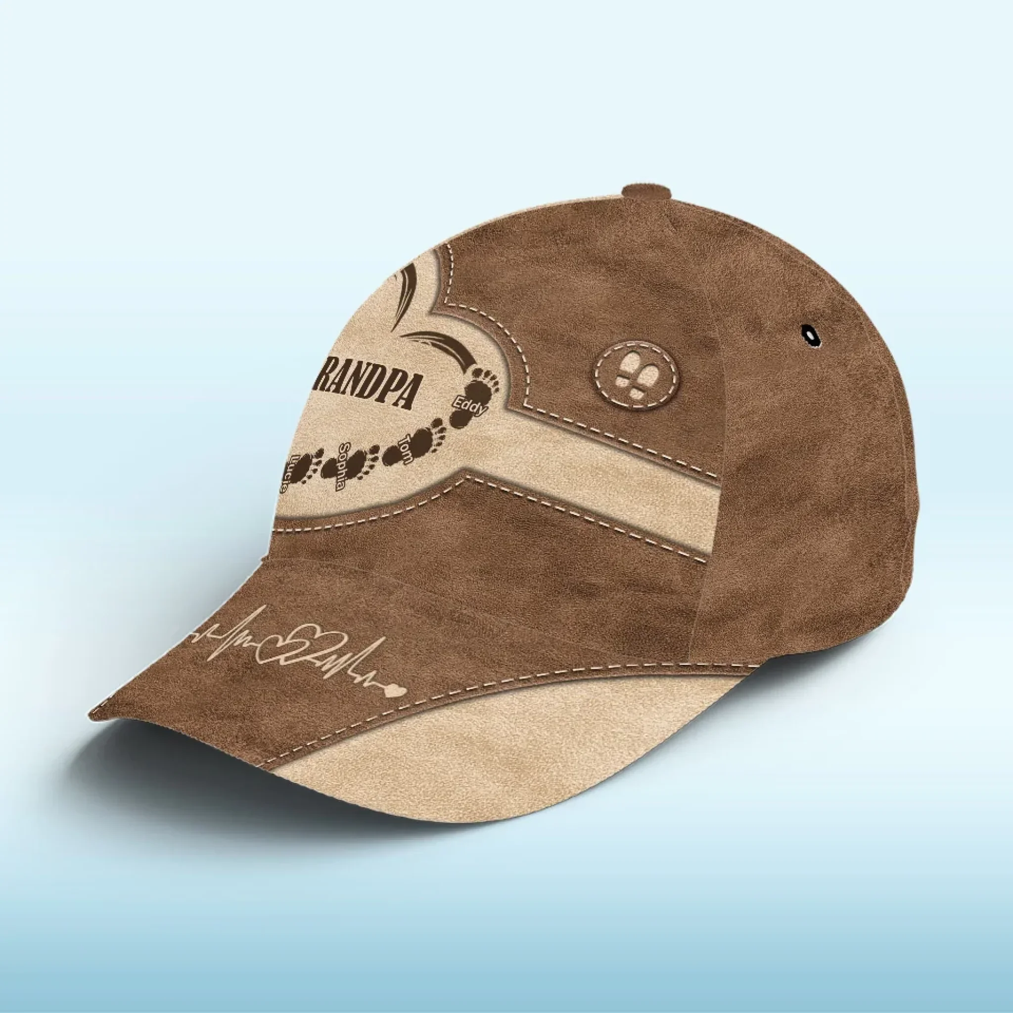 Love In Every Heartbeat - Family Personalized Custom Hat, All Over Print Classic Cap - Gift For Family Members - Image 3
