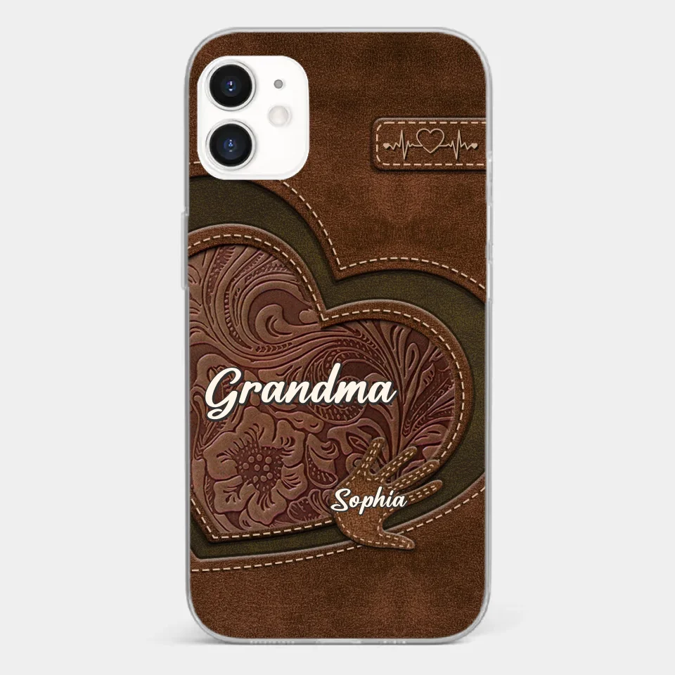 Love In Every Touch - Family Personalized Custom Clear Phone Case - Gift For Mom, Grandma - Image 6