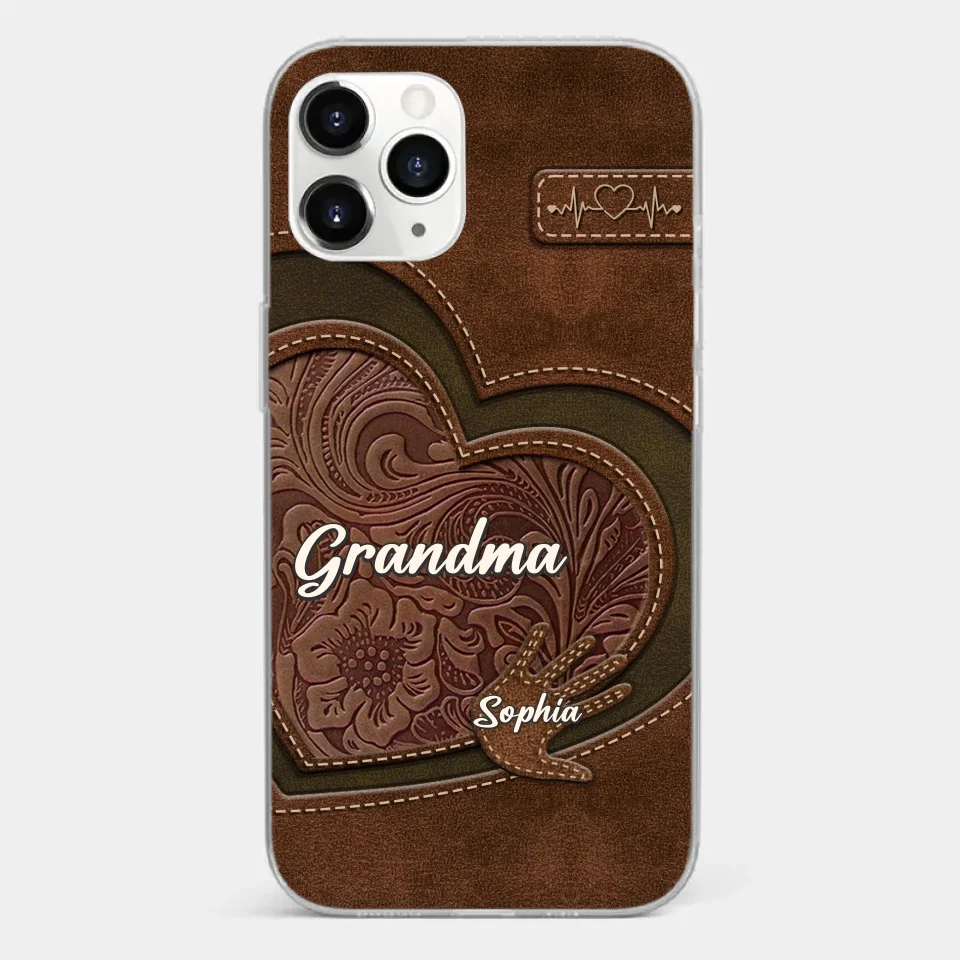 Love In Every Touch - Family Personalized Custom Clear Phone Case - Gift For Mom, Grandma - Image 8