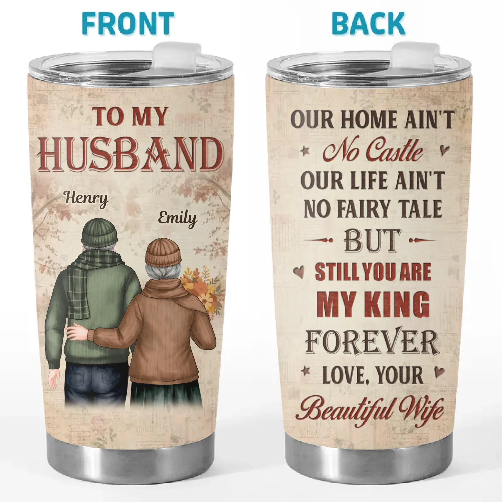 Love Is All We Need - Couple Personalized Custom Tumbler - Gift For Husband Wife, Anniversary - Image 2