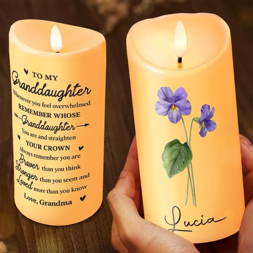 Love Is The Flower You’ve Got To Let Grow - Family Personalized Custom LED Candle - Christmas Gift For Son, Daughter, Grandson, Granddaughter - Image 3