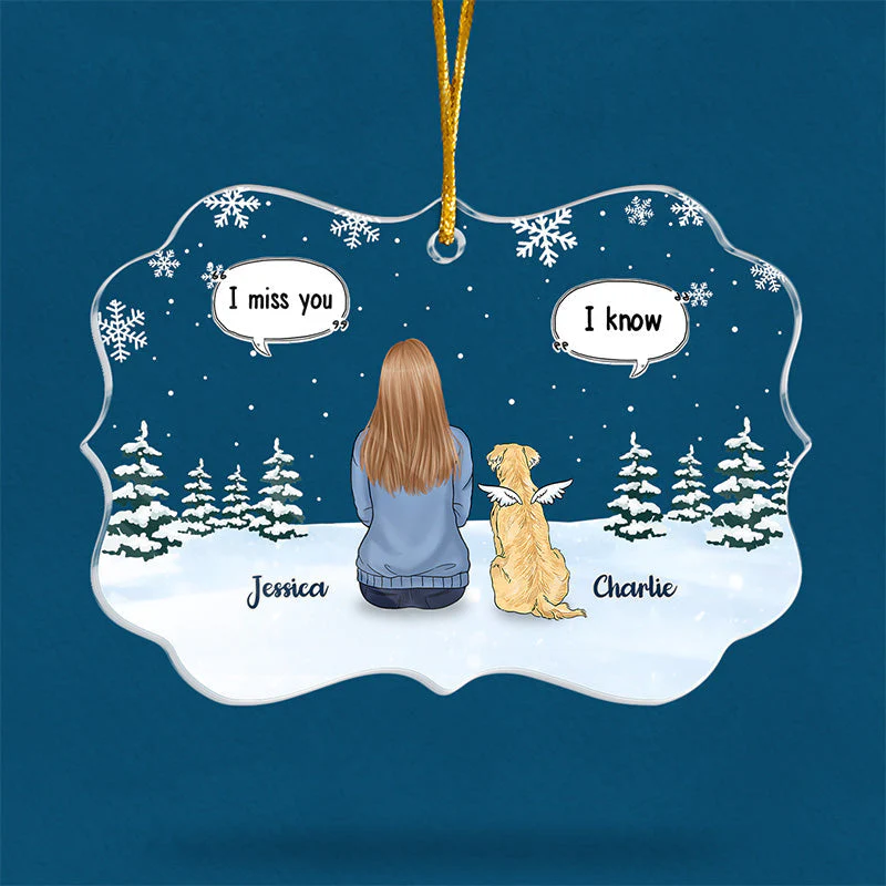 Love Leaves A Memory - Memorial Personalized Custom Ornament - Acrylic Benelux Shaped - Christmas Gift, Sympathy Gift For Pet Owners, Pet Lovers - Image 2