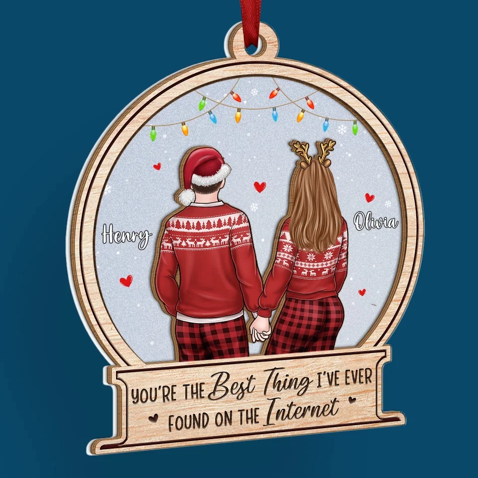 Love Recognizes No Barriers - Couple Personalized Custom Wood & Acrylic Ornament - Christmas Gift For Husband Wife, Anniversary - Image 3